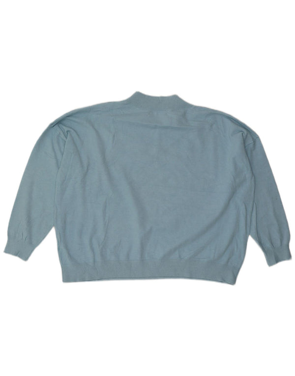 Marks & Spencer Pull surdimensionné à col en V pour femme UK 18 XL Bleu