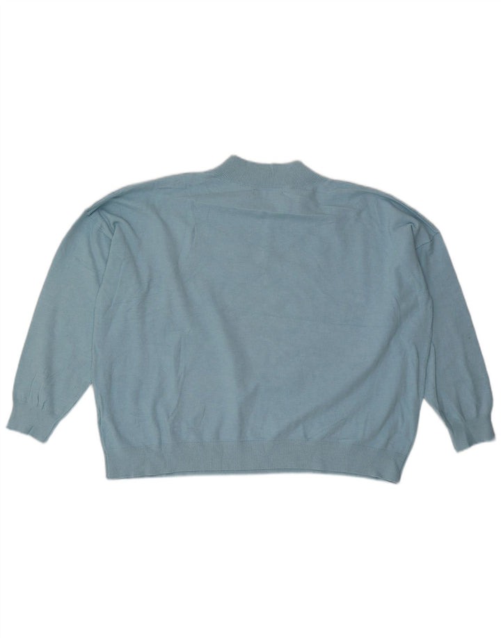 Marks & Spencer Pull surdimensionné à col en V pour femme UK 18 XL Bleu