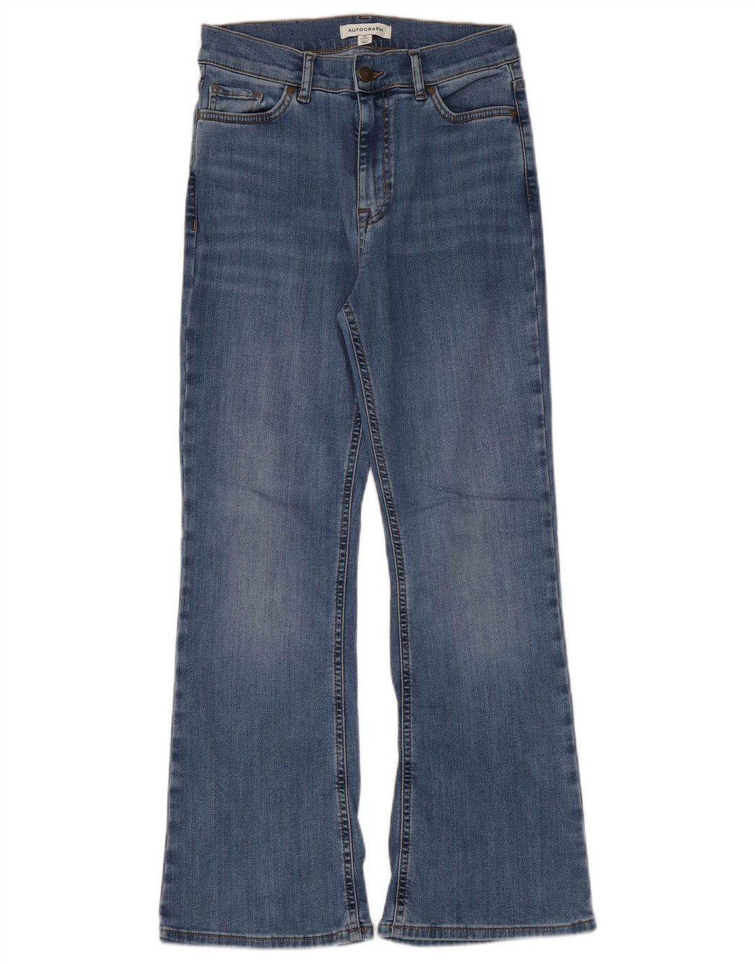 Marks & Spencer Jean évasé autographe pour femme UK 10 Small W26 L30 Bleu
