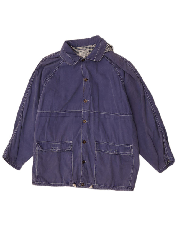 veste coupe-vent à capuche vintage filles 11-12 ans coton violet