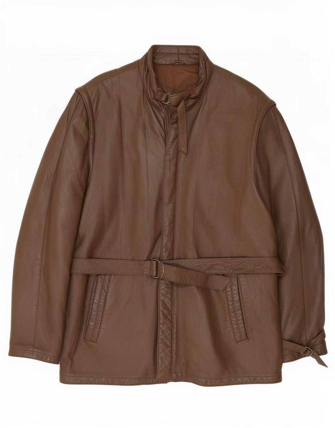 veste en cuir homme vintage UK 40 Grand Marron