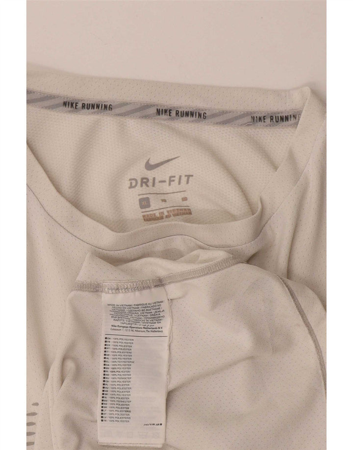 Nike Hommes Dri Fit Graphic T-Shirt Haut XL Blanc Polyester