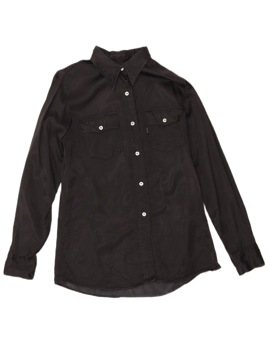 REPLAY Chemise Femme UK 44 Medium Noir Viscose