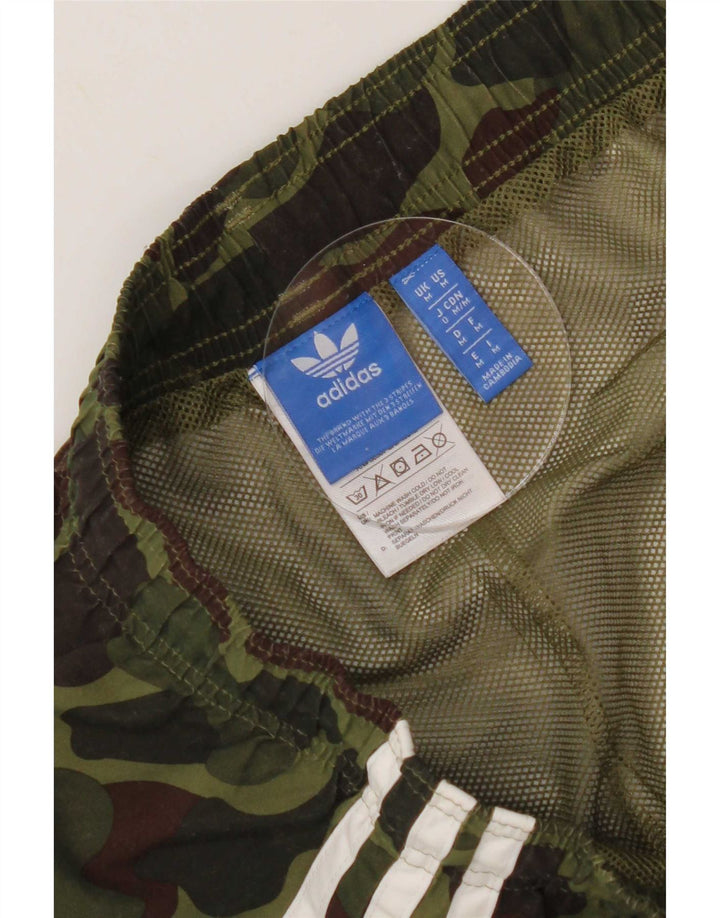 Adidas Short de Sport Homme Kaki Moyen Camouflage Polyester