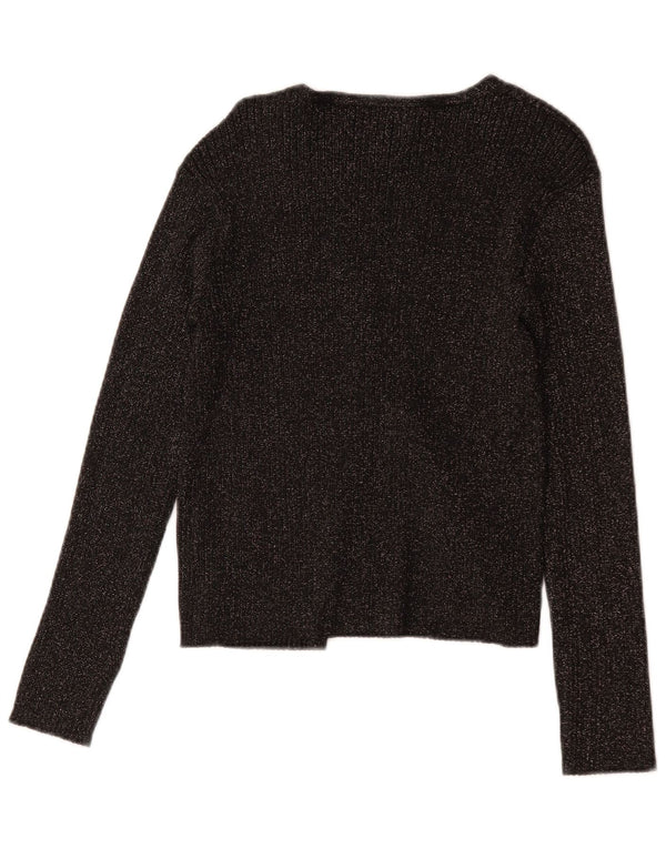 Pull Cardigan Fille Zara 11-12 ans Viscose Moucheté Noir