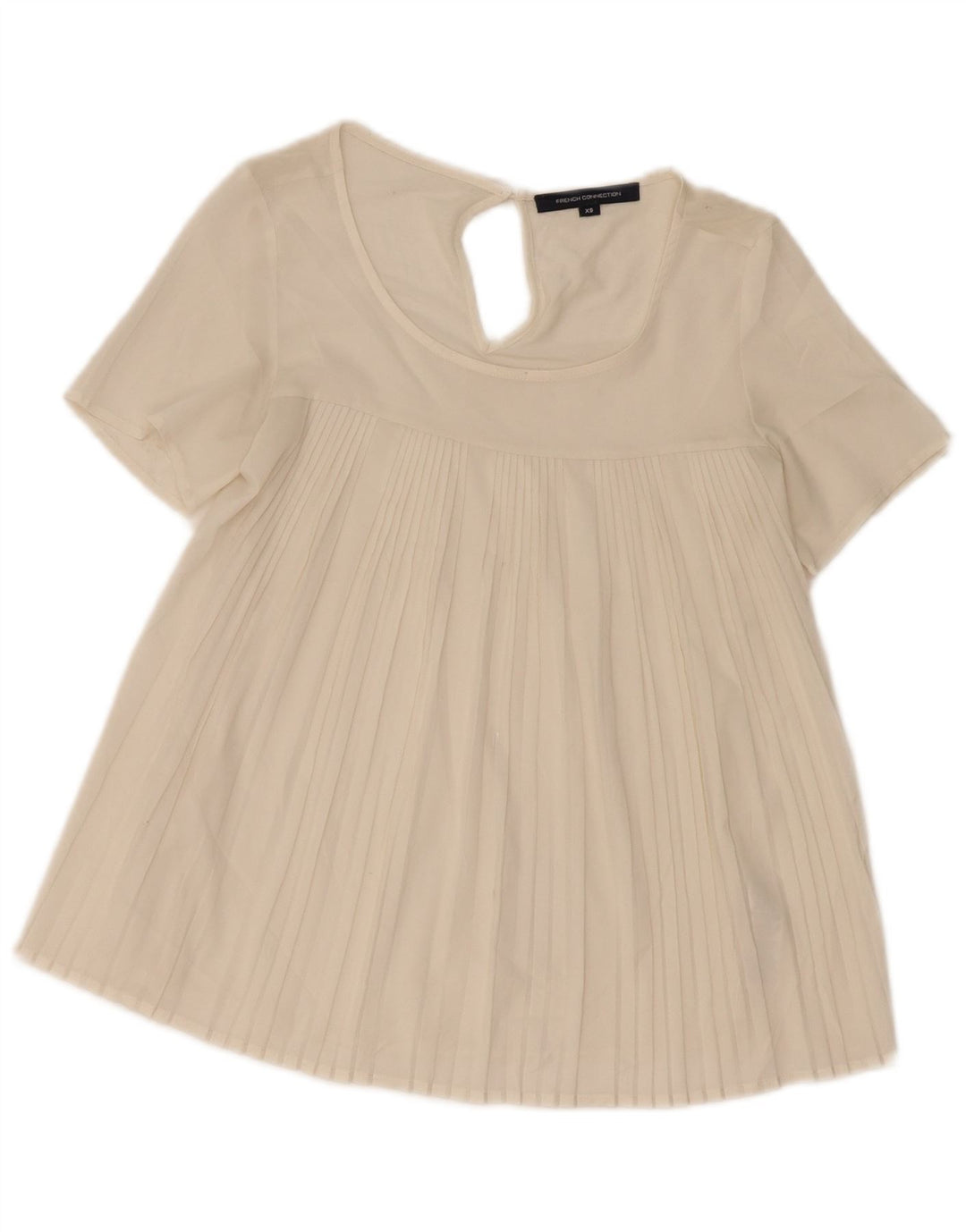 French Connection Haut Chemisier Oversize Femme UK 6 XS Blanc Polyester