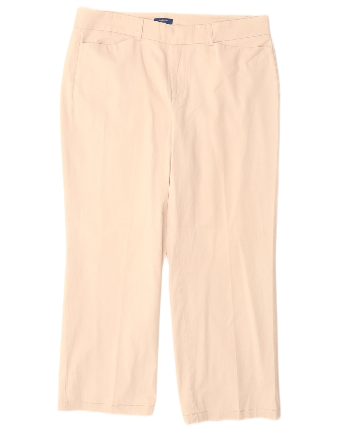 DOCKERS Pantalon décontracté court pour femme US 12 Large W34 L26 Beige
