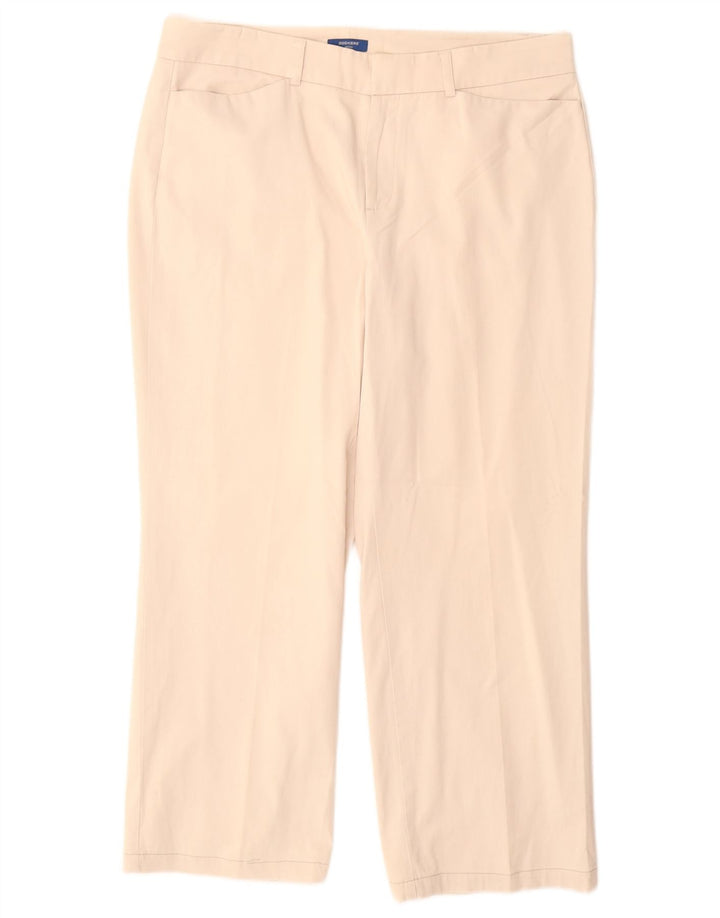 DOCKERS Pantalon décontracté court pour femme US 12 Large W34 L26 Beige