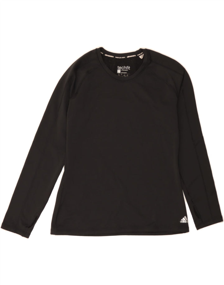ADIDAS Womens Climawarm Top Long Sleeve UK 16/18 Large Black Polyester Vintage Adidas and Second-Hand Adidas from Messina Hembry 