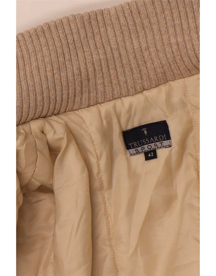 Trussardi Jeans Manteau Rembourré Femme IT 42 Beige Moyen