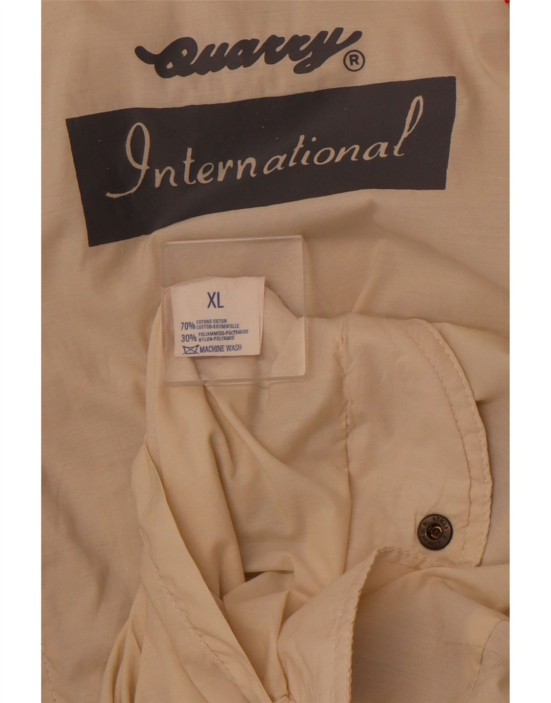 QUARRY Veste réversible graphique pour homme UK 42 XL Coton blanc cassé