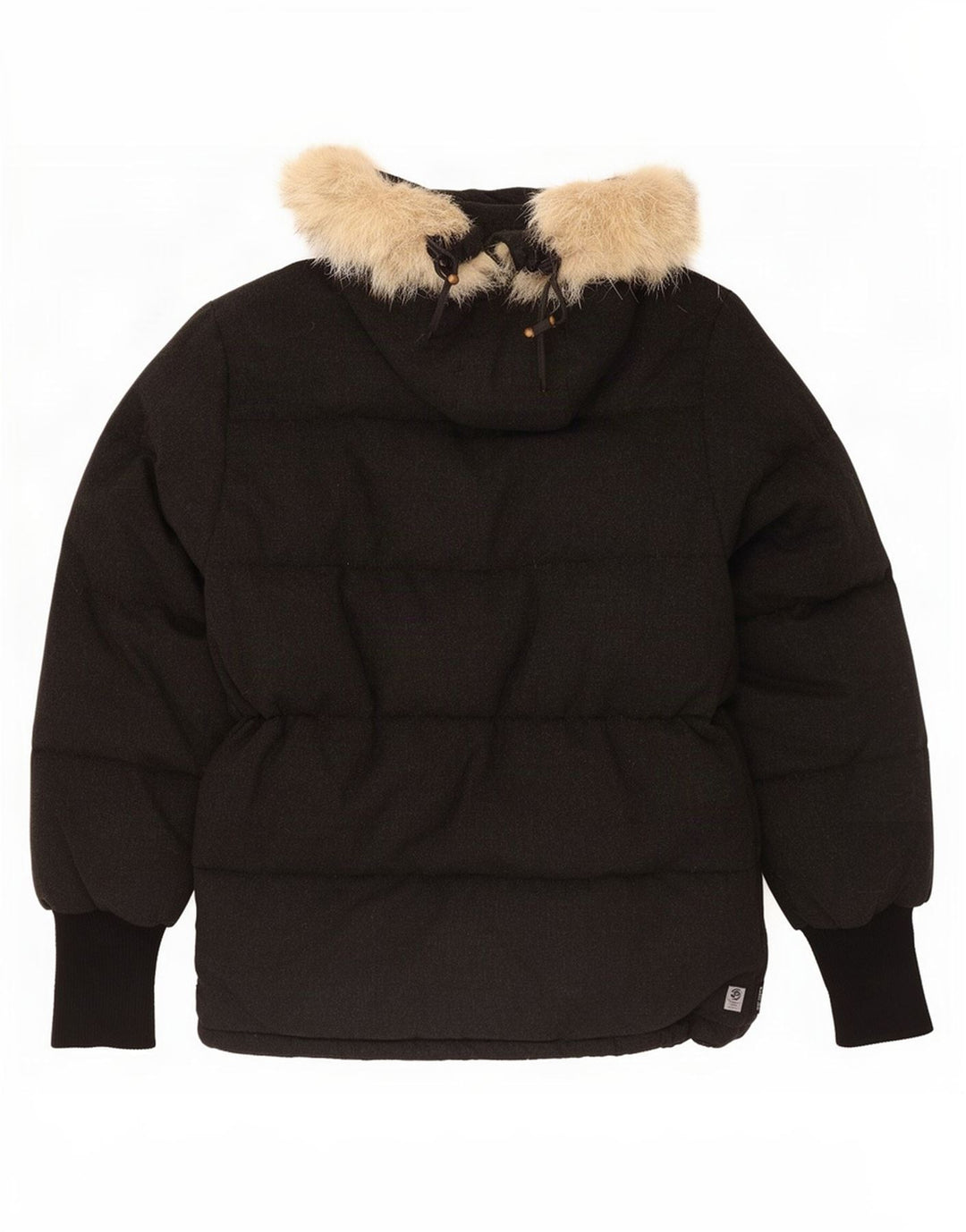 Moncler Veste rembourrée à capuche pour homme UK 36 Petite laine noire