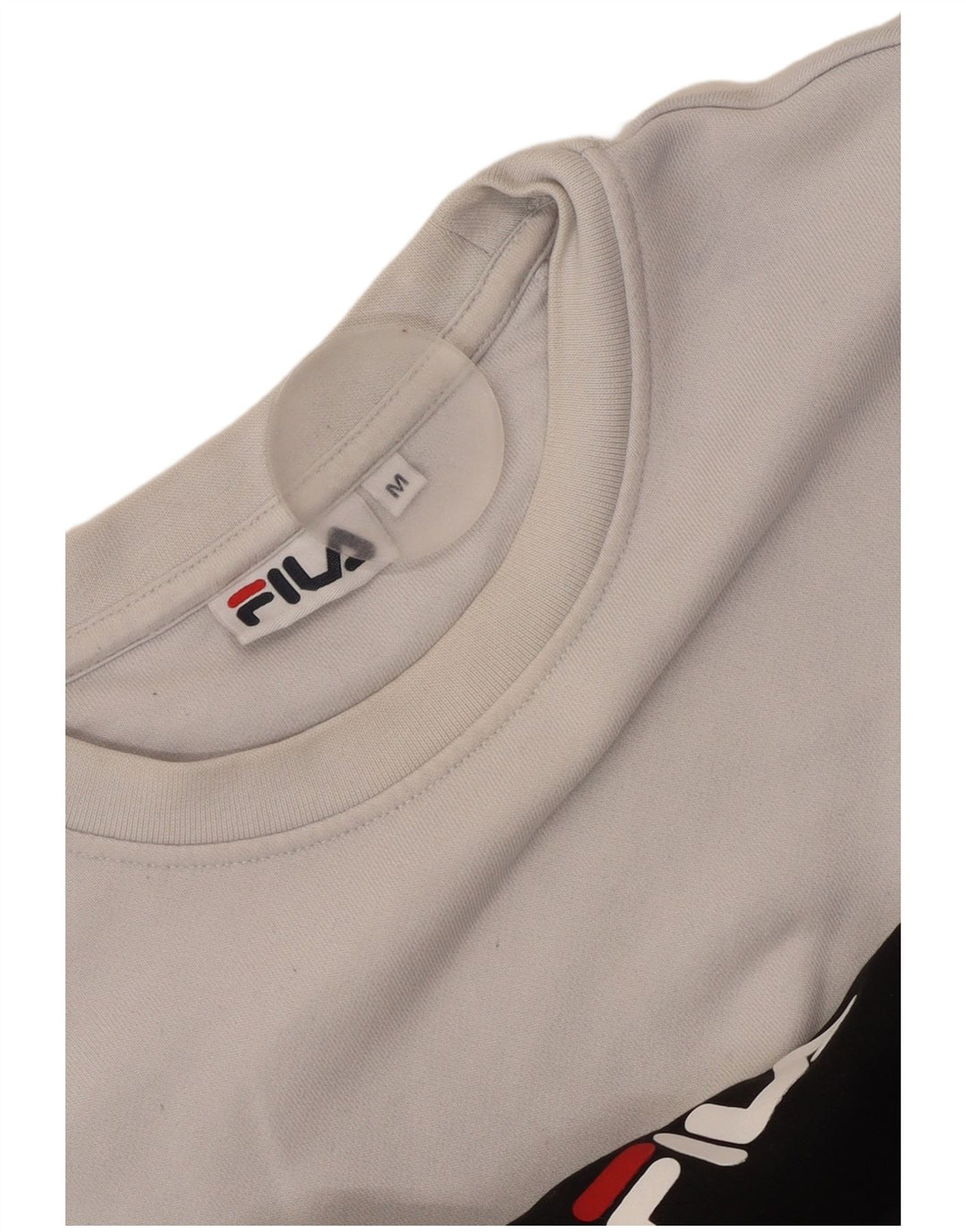 FILA Sweat-shirt graphique pour femme UK 14 Medium Black Colourblock