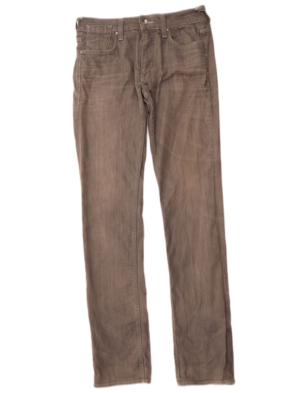 GAS Jean Slim Droit Homme W31 L34 Gris Coton