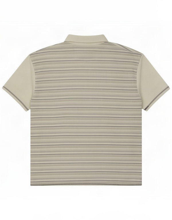 Vintage Polo Homme XL Blanc Rayé