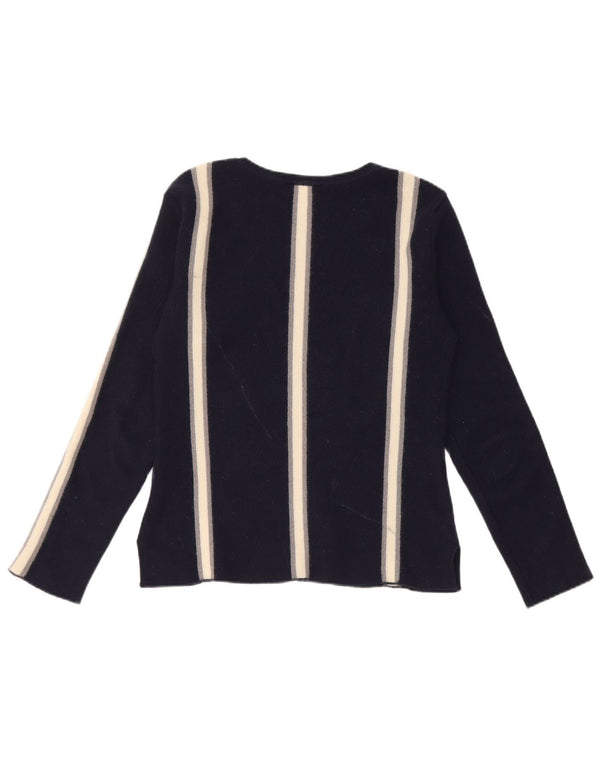 Lacoste Womens Boat Neck Jumper Pull Taille 38 Moyen Bleu Marine Rayé