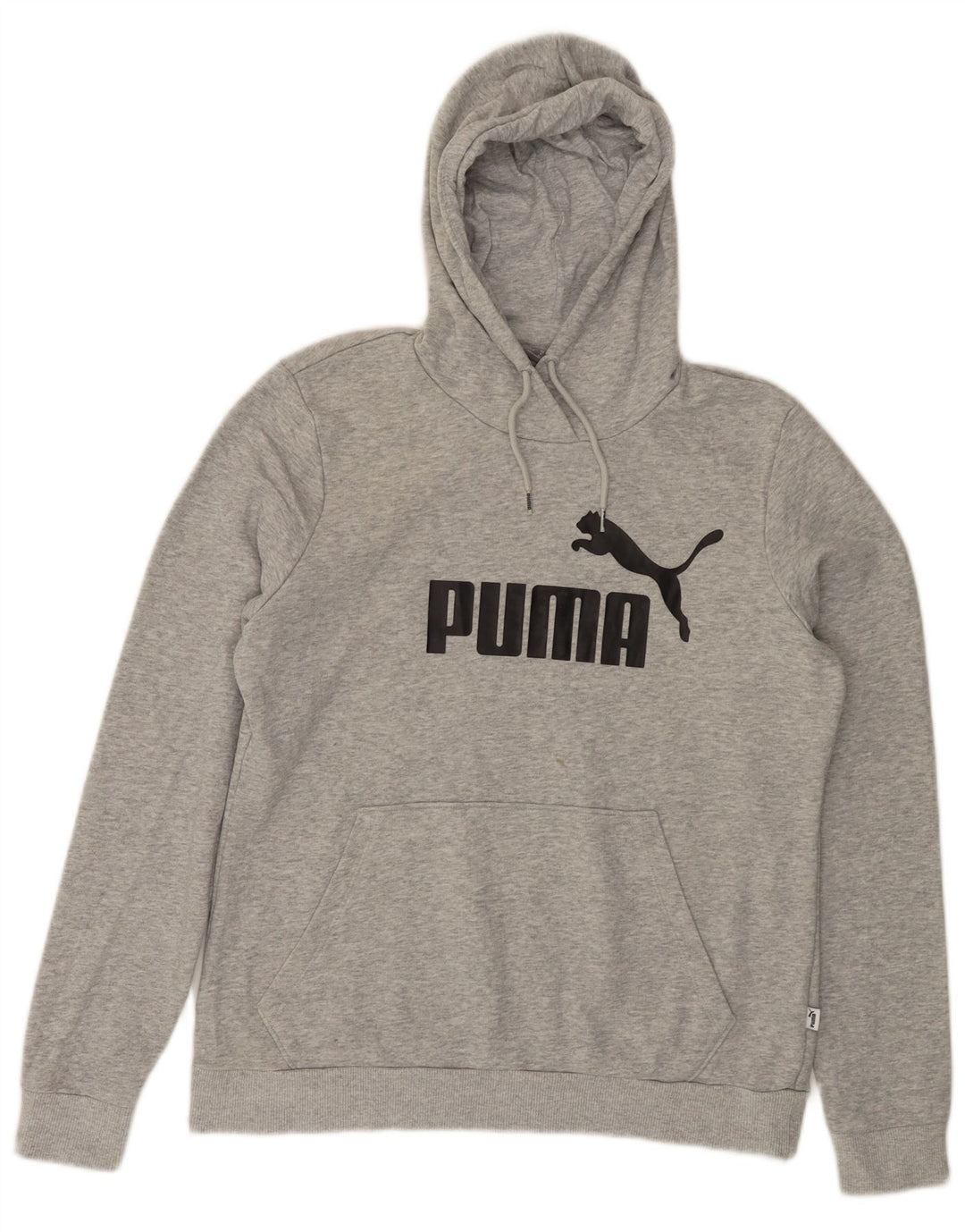 PUMA Pull à capuche graphique pour femme UK 16 Large Gris Moucheté