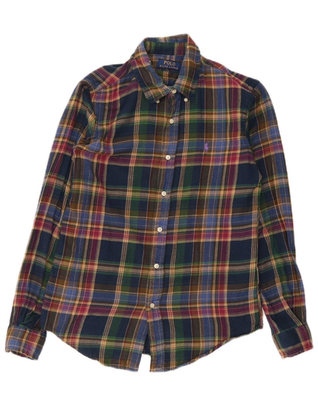 Polo Ralph Lauren Chemise en flanelle pour homme, coupe personnalisée, petits carreaux multicolores