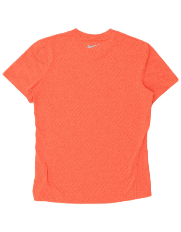 Nike Hommes Dri Fit T-Shirt Haut Orange Moyen Polyester