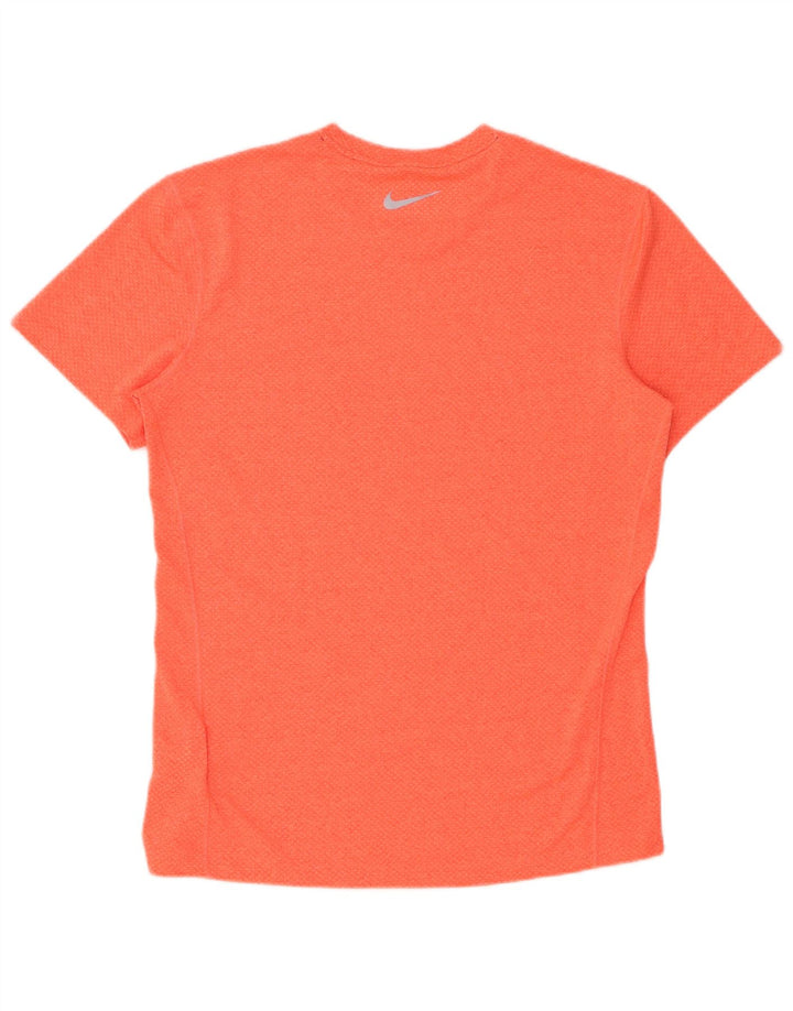 Nike Hommes Dri Fit T-Shirt Haut Orange Moyen Polyester
