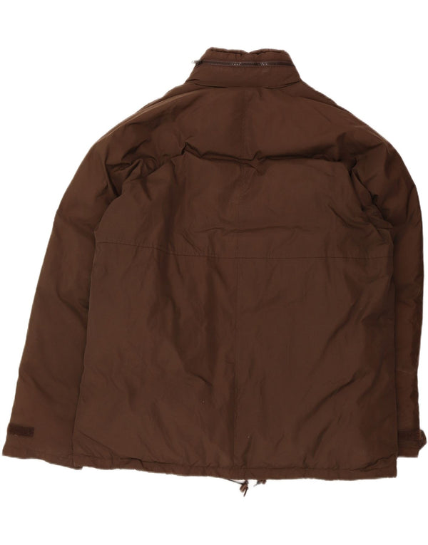 CALVIN KLEIN JEANS Veste matelassée à capuche pour hommes UK 42 XL Nylon marron