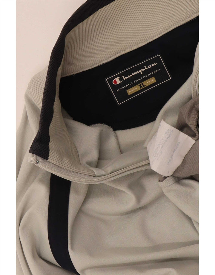Champion Veste de survêtement pour homme XL Blanc Colorblock Polyester