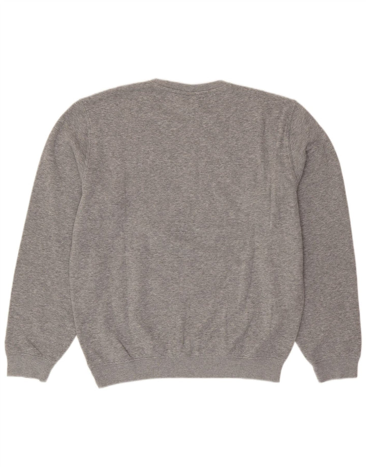 CHAMPION Sweat-Shirt Graphique Homme Grand Gris Coton
