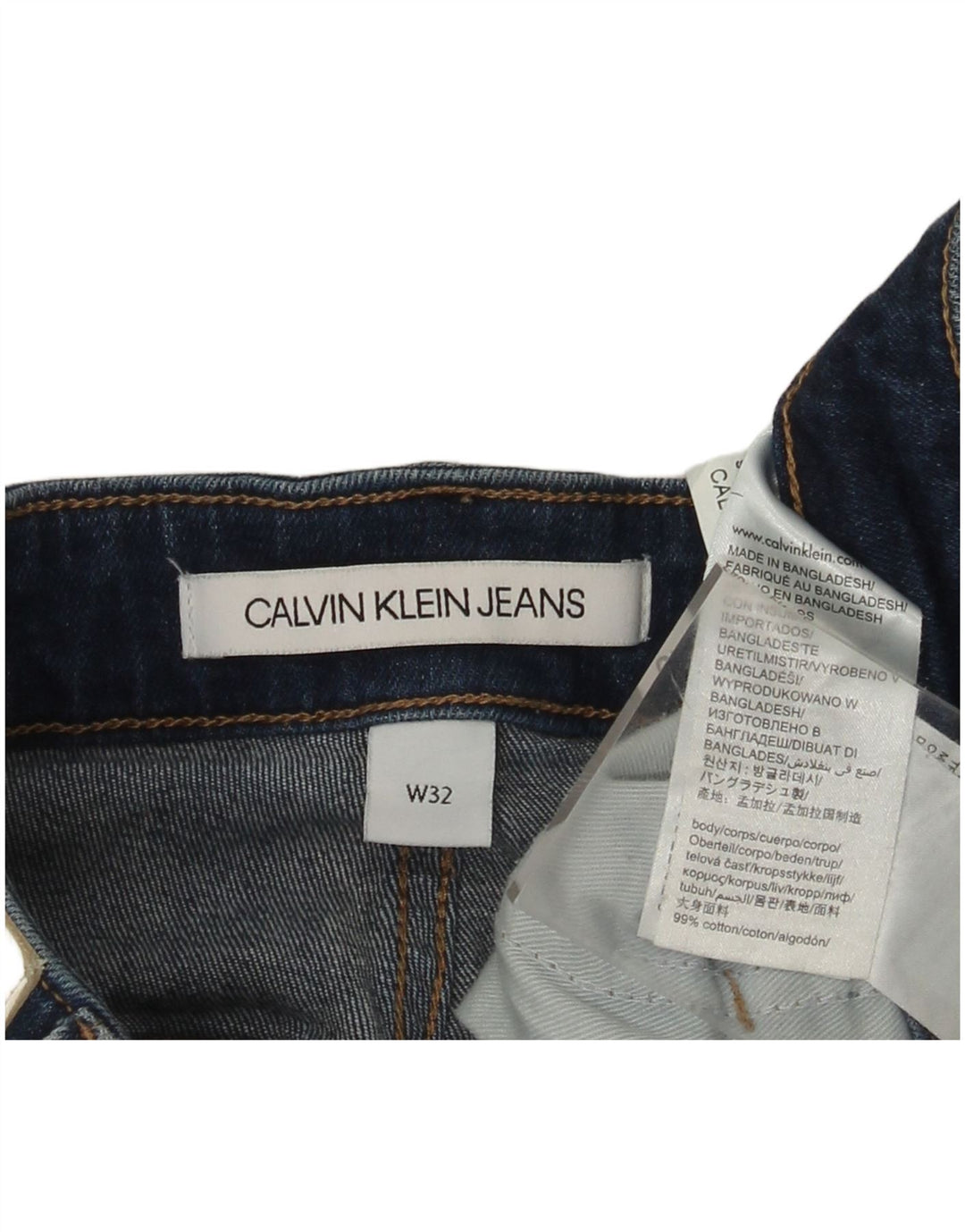 Calvin Klein Short en jean W32 pour homme en coton bleu moyen