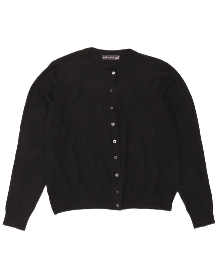 Marks & Spencer Pull Cardigan Femme UK 16 Large Viscose Noir