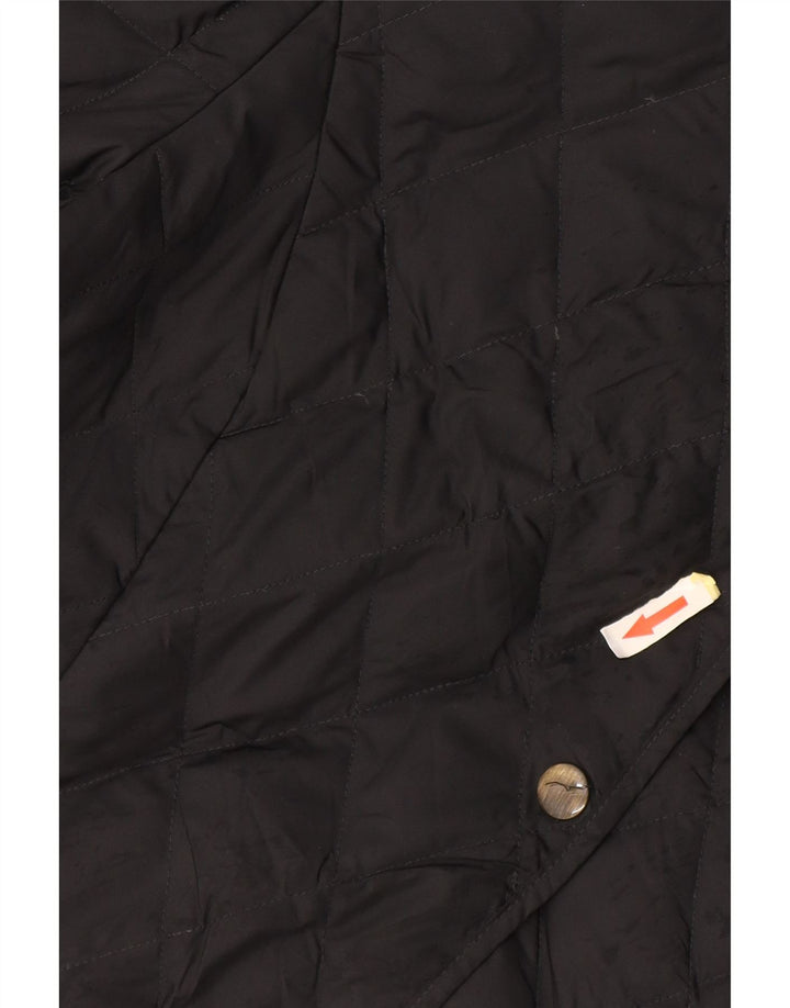 Eddie Bauer Veste matelassée pour femme UK 14 Medium Noir Polyester
