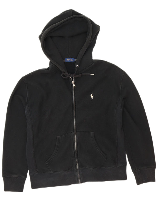 Polo Ralph Lauren Pull à capuche zippé pour homme Petit coton noir