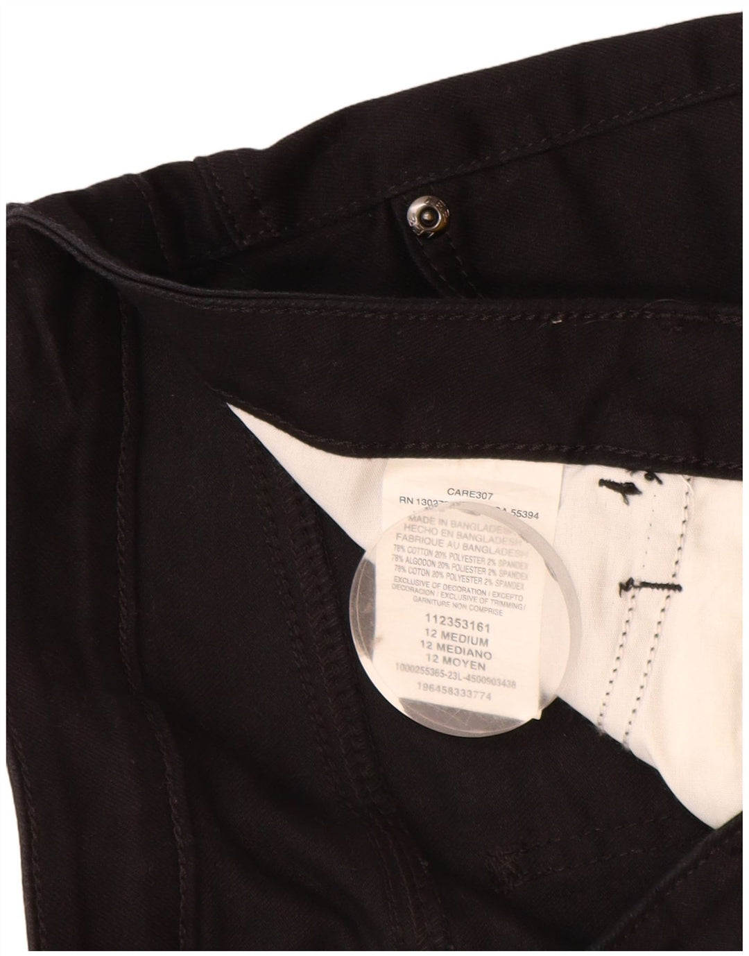 Lee Short en jean pour femme US 12 Large W32 Coton noir