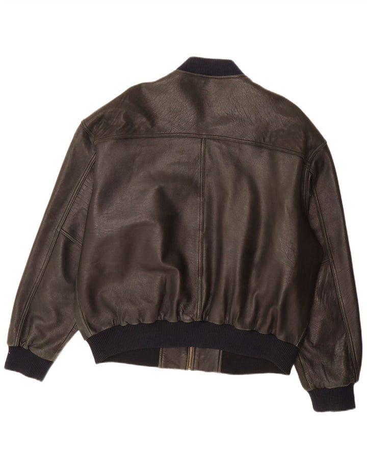 Trapper Veste en cuir pour homme IT 54 2XL Noir