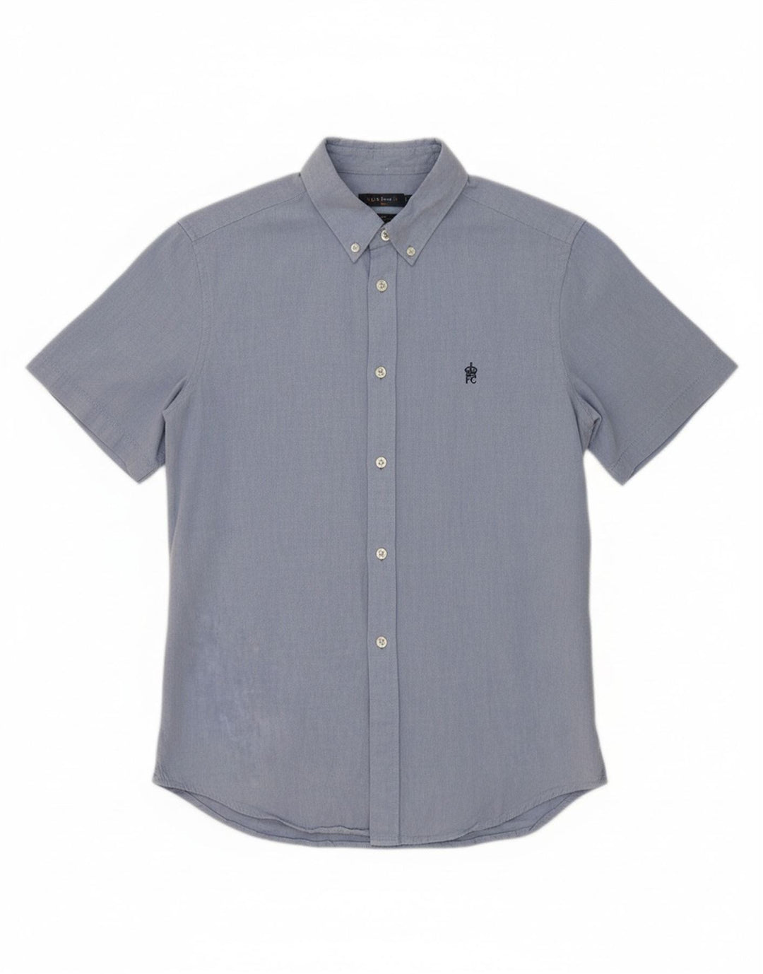 FRENCH CONNECTION Mens Short Sleeve Shirt Medium Blue Cotton