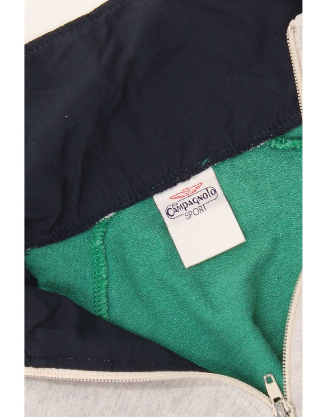Campagnolo Sweat-Shirt Col Zippé Homme Vert Moyen Colourblock