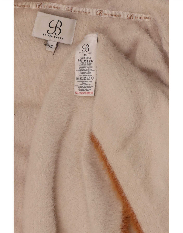 Ted Baker Cardigan ouvert surdimensionné pour femme UK 18 XL Beige