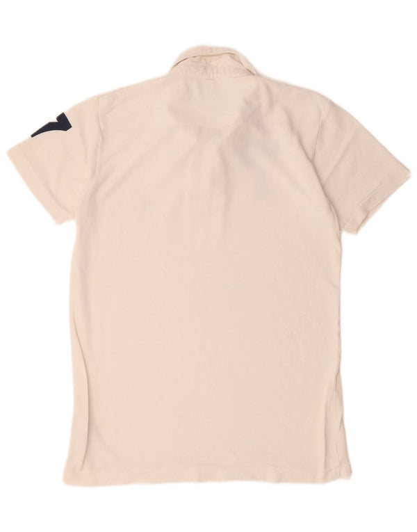 French Connection Polo Graphique Homme Petit Blanc Cassé Coton