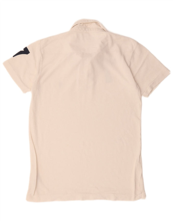 French Connection Polo Graphique Homme Petit Blanc Cassé Coton