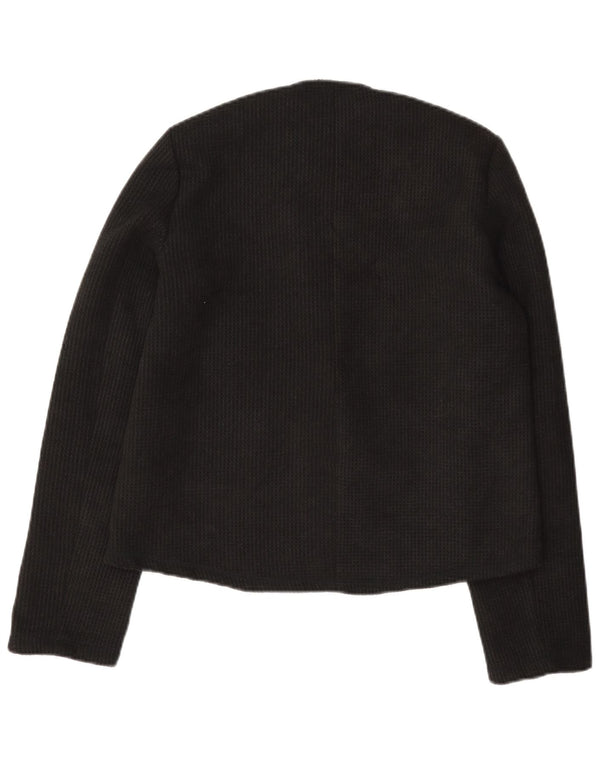 Zara Veste Blazer 3 Boutons Femme UK 10 Petit Noir