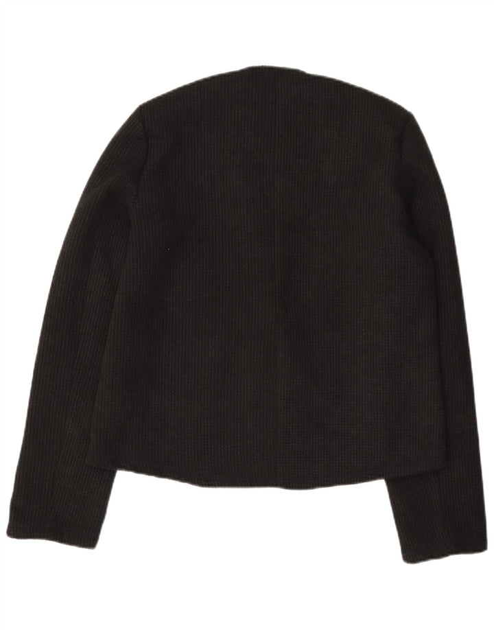 Zara Veste Blazer 3 Boutons Femme UK 10 Petit Noir