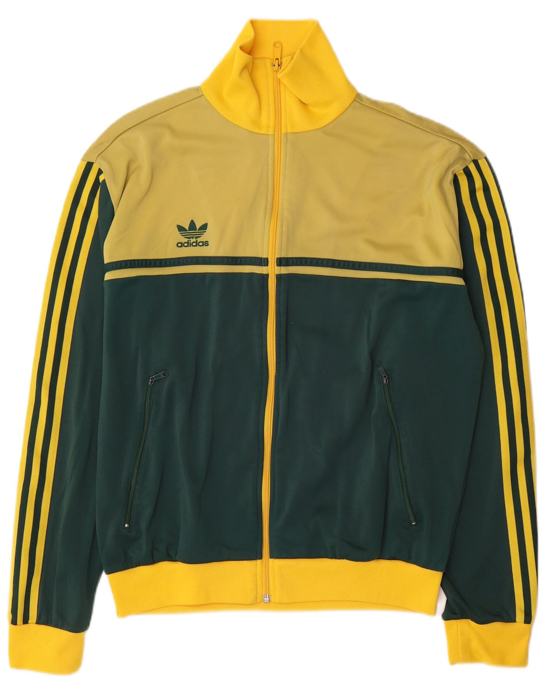 Adidas Veste de survêtement graphique pour homme Large Jaune Colorblock Polyamide