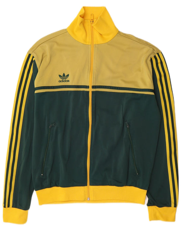 Adidas Veste de survêtement graphique pour homme Large Jaune Colorblock Polyamide