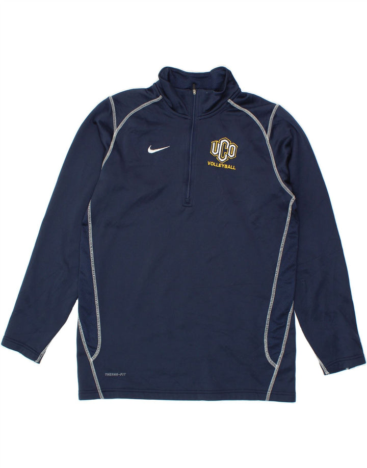 NIKE Boys Graphic Pullover Tracksuit Top 13-14 Years XL Navy Blue Vintage Nike and Second-Hand Nike from Messina Hembry 