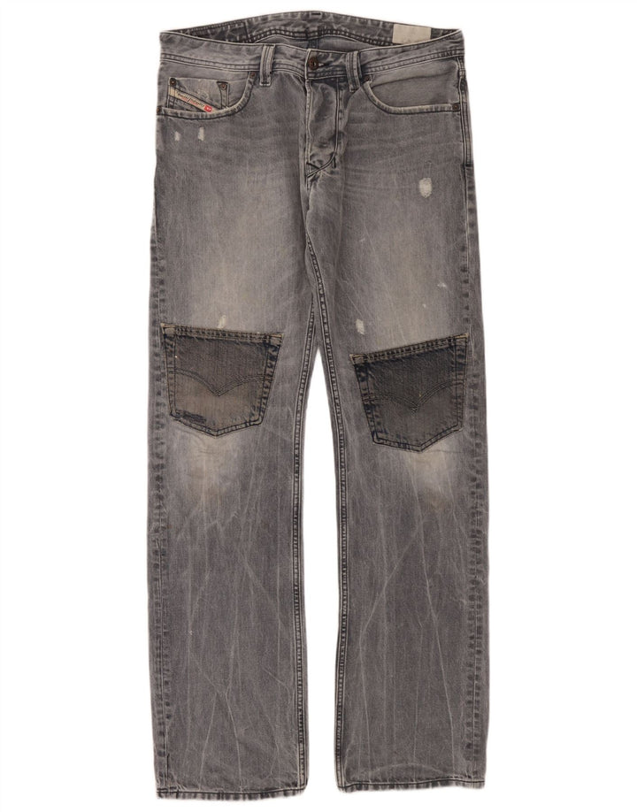 Jean droit cargo en détresse pour hommes Diesel W32 L34 coton bleu