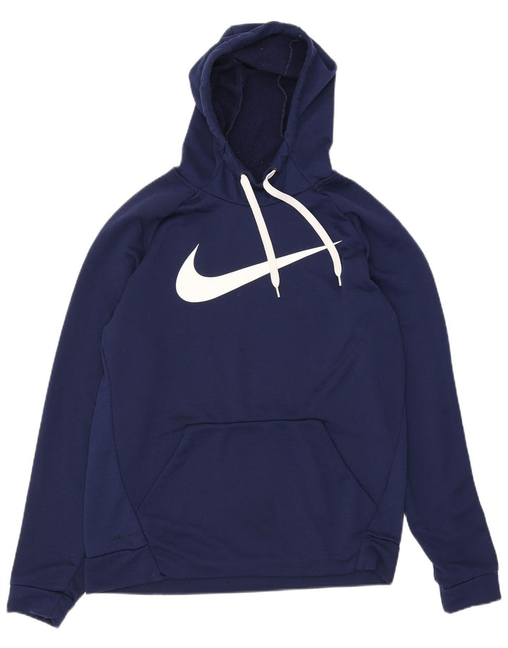 Nike Homme Dri Fit Graphic Sweat à capuche Bleu marine moyen Polyester