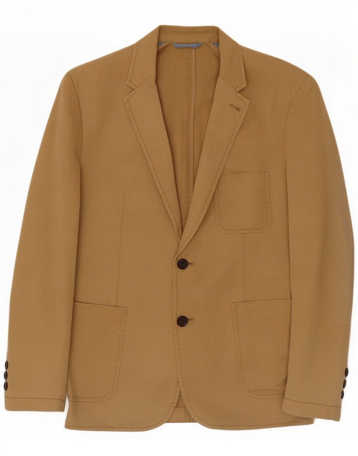 Marks & Spencer Veste blazer à 2 boutons pour homme UK 40 Coton beige moyen