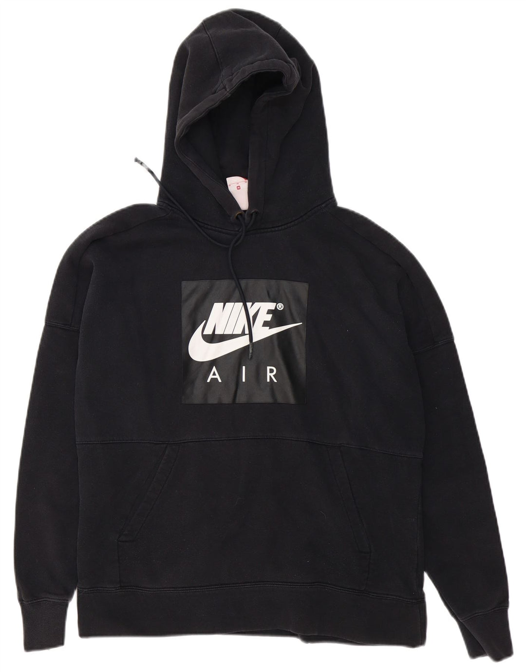 Nike Pull à capuche graphique en coton noir moyen pour homme