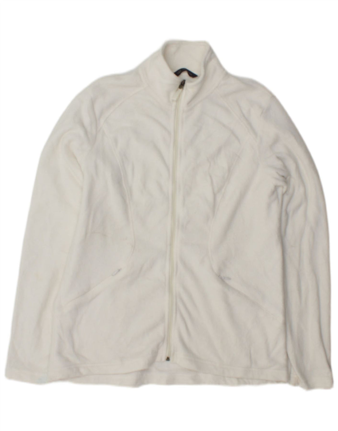 Marks & Spencer Veste polaire pour femme UK 14 Large Blanc Polyester