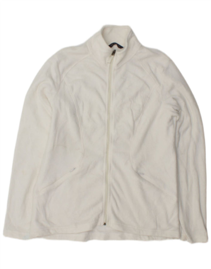 Marks & Spencer Veste polaire pour femme UK 14 Large Blanc Polyester