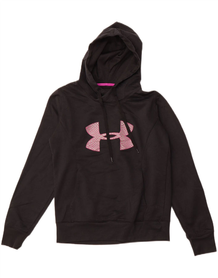 UNDER ARMOUR Pull à capuche Cold Gear Graphic pour femme UK 14 Noir moyen